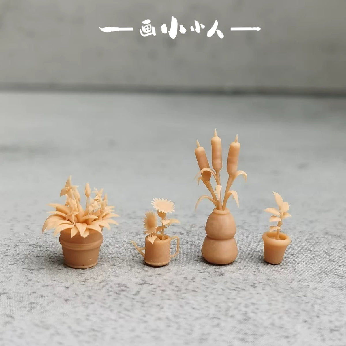 Miniature Orchid Sunflower Hyacinth Potted Plant Model for 1:64 Scale Dioramas