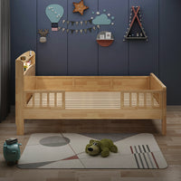 Nordic Solid Wood Children's Splicing Bed Kindergarten Nap Extension Bed with Smart Sensor Light