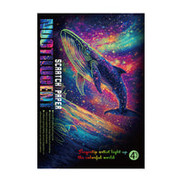 Whale Series Luminous Scratch Art Painting Kit for Adults, DIY Decompression Room Decor Canvas
