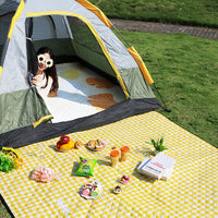 Ultrasonic Picnic Blanket Thickened Camping Mat Cartoon Panda Kitten Beach Outdoor Moisture-proof Pad