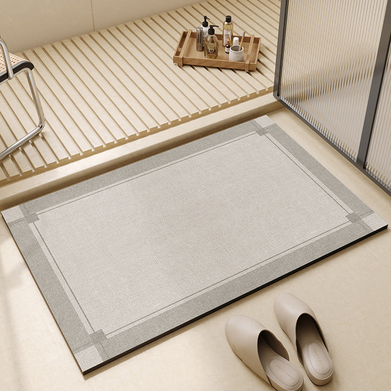 Minimalist Striped Diatomaceous Earth Absorbent Bathroom Mat