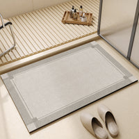 Minimalist Striped Diatomaceous Earth Absorbent Bathroom Mat
