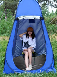 Portable Outdoor Shower Tent Changing Room Privacy Shelter for Camping and Winter Warmth
