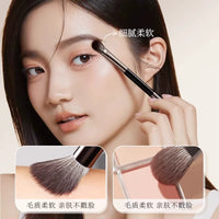 Dual-Ended Makeup Brush Travel Set with Mirror & Storage Case