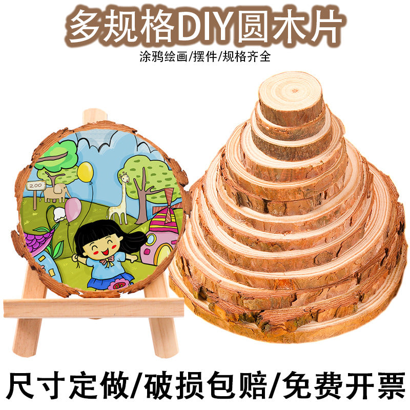 Handmade DIY Round Pine Wood Slices for Crafts and Painting