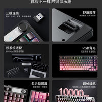 V102 Wireless Bluetooth Keyboard and Mouse Combo with Mechanical Feel, Silent Gaming, and Office Compatibility