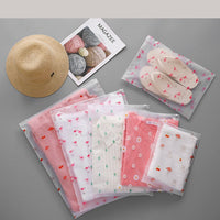 Mushroom Rabbit Frosted Zipper Bags for Clothing Storage and Travel Organization