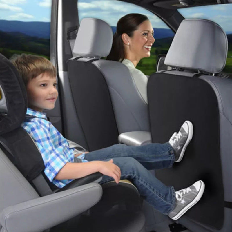Car Seat Back Protector Kick Mat with Storage Pockets, Waterproof 420D Oxford Cloth or Clear PVC