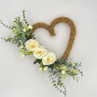 Valentine's Day Heart Wreath for Front Door Decor