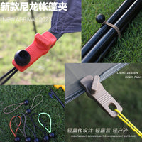 Multifunctional Outdoor Tent Tarp Clips with Windproof Ropes and Carabiners for Camping