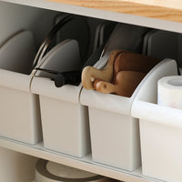 KI9S Kitchen Under-Sink Storage Rack with Wheels, Plastic Pot Lid Organizer and Cabinet Pull-Out Storage Box