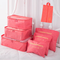 Travel Storage Organizer Bags Set - Portable Luggage Packing Cubes for Clothes