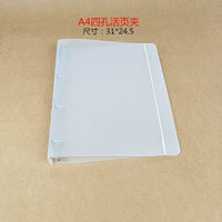 Frosted Translucent PP Loose Leaf Binder Cover for A4 B5 A5 A6 A7 Notebooks and Planners