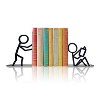 Creative Metal Bookends for Desk Organization and Decoration