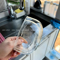 Heat-Resistant Glass Mixing Bowl with Spout, Microwave Safe