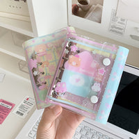 Hisocute M5 Transparent Loose-Leaf Notebook with Double Snap Closure for Students
