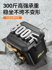 Portable Fishing Bucket with Seat, Multi-functional Live Bait Container, Lightweight Fishing Gear Tackle Box