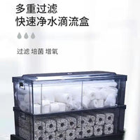Aquarium Drip Filter Box Drawer-Style Top Filter for Fish and Turtle Tanks