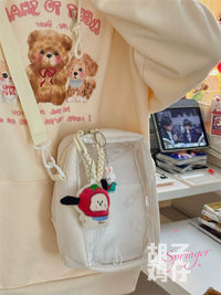 Cute Transparent Ita Bag for Girls - Korean Style Versatile Crossbody Shoulder Bag with Wheat Ear Design