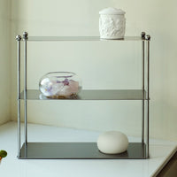 Minimalist Stainless Steel Desktop Cup Holder and Organizer for Coffee Corner and Perfumes