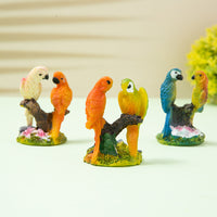 Resin Parrot Figurine Ornament Home Decor Bird Model Gift Car Dashboard Couple Birds