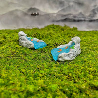 Miniature Landscape Pond Waterfall Model for Diorama and Decor