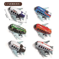 7.5cm Alloy Pull-Back Airplane Toy Model for Boys, Diecast Aviation Collectible