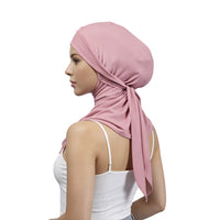 Women's High Elastic Breathable Neck Cover Head Scarf with Tie-Back