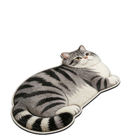 Cartoon Absorbent Non-Slip Diatomaceous Earth Bath Mat for Bathroom and Toilet