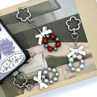 Christmas Sweetheart Beaded Keychain Phone Charm for Best Friends