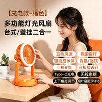 Foldable Desk Fan with 5-Speed Control and Power Display for Office and Study