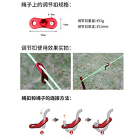 4mm Reflective Guy Ropes for Tents and Tarps - 4-Pack with Storage Bag
