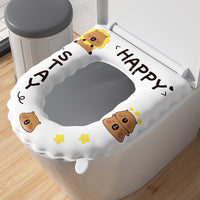 EVA Toilet Seat Cushion, Washable, Waterproof, Reusable, Adhesive, for All Seasons