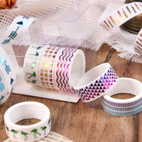 60 Rolls Gold Foil Washi Tape Set for Journaling and Decoration