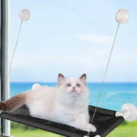 Suction Cup Cat Hammock Window Perch - No-Drill Transparent Cat Bed with Sisal Rope for Pets