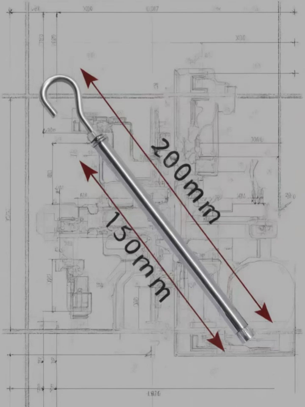 Stainless Steel Expansion Bolt Hook for Outdoor Wall Mounting, Deepened Anti-Drop Design