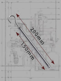 Stainless Steel Expansion Bolt Hook for Outdoor Wall Mounting, Deepened Anti-Drop Design