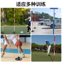 Soccer Training Corner Flag Pole Set with Rubber Water-Fillable Base
