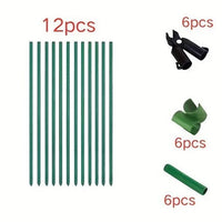 Garden Plant Support Stakes and Trellis Kit for Climbing Vegetables and Flowers