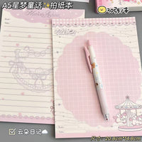 Dreamy Fairy Tale A5 Tear-Off Notepad, Thickened Cartoon Design for Study and Sketching