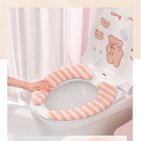 Toilet Seat Cover Cushion, Thickened Waterproof Adhesive Toilet Seat Warmer Pad for All Seasons