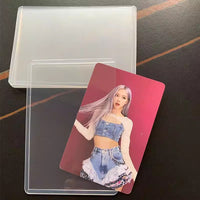 Vertical 3-inch Ultra-Clear Hard Card Sleeves for ID, K-Pop Photocards, and Album Cards