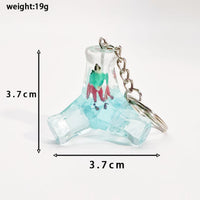Simulation Tetrapod Keychain Resin Creative Engineering Stone Block Taiwan Souvenir Bag Charm