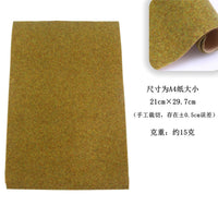 Miniature Landscape Architecture Model Grass Mat for Sand Table & Courtyard Scenes, Nylon Flocked Lawn Paper