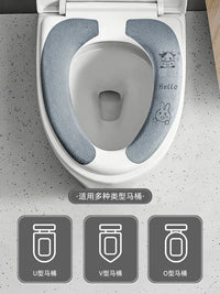 Waterproof Toilet Seat Cushion for Winter and All Seasons, Thickened Adhesive Toilet Seat Cover