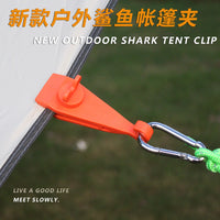 Outdoor Camping Windproof Tent Clips with Spiral Nylon Tarp Clamps and Rope Buckles