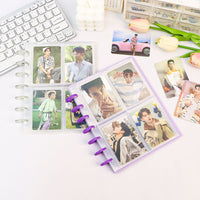 INS Style 3-inch Photocard Album with Mushroom Holes, 4-Pocket Pages for Idol Photocards