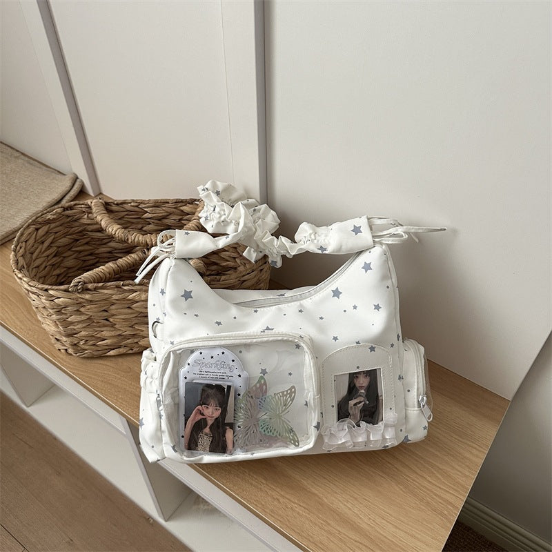 Transparent Ita Bag for Fandom, Small Capacity Korean Style Shoulder Crossbody Bag
