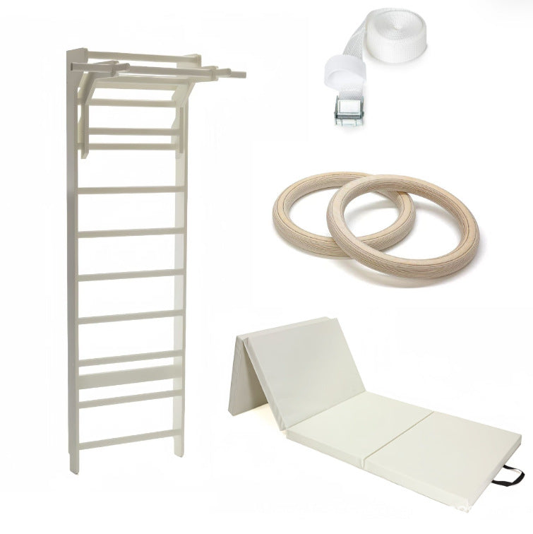 Indoor Wall-Mounted Pull-Up Bar & Swedish Ladder for Home Gym Rehabilitation Training