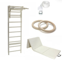 Indoor Wall-Mounted Pull-Up Bar & Swedish Ladder for Home Gym Rehabilitation Training
